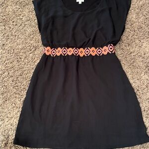 Charming Charlie Black Dress with Pink Belt